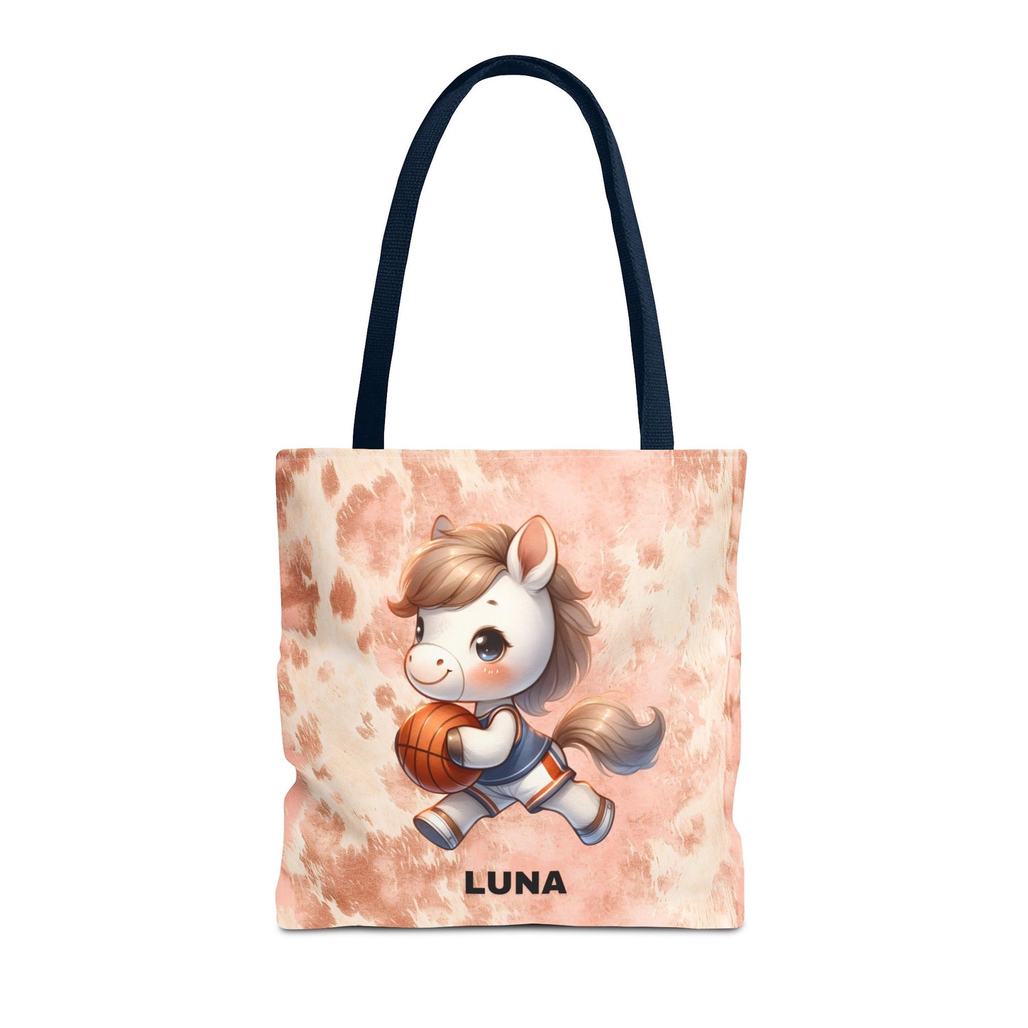 Personalized Cute Horse Basketball Tote Bag