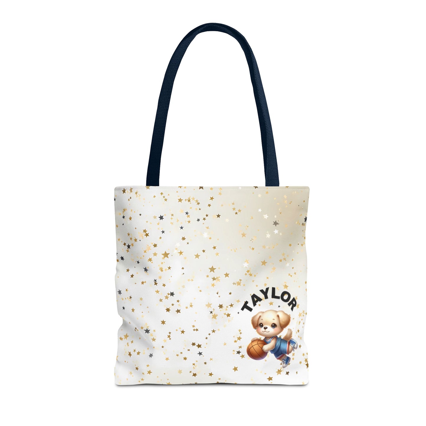 Born to play Basketball Personalised Tote Bag scattered gold star