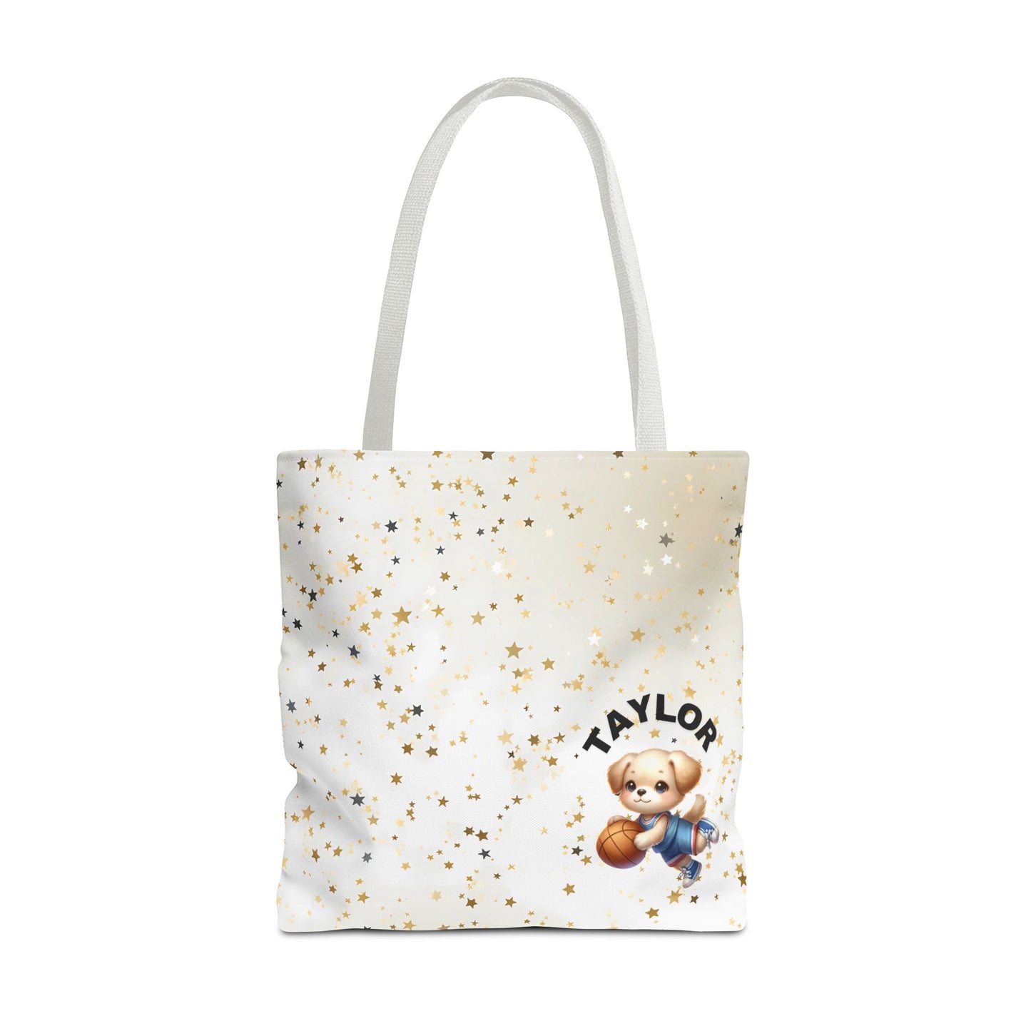 Born to play Basketball Personalised Tote Bag scattered gold star