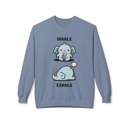 Cute Elephant Inhale & Exhale Sweatshirt