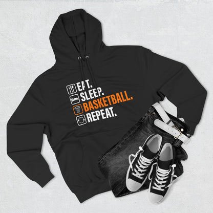 Eat Sleep Basketball Repeat Icon Hoodie