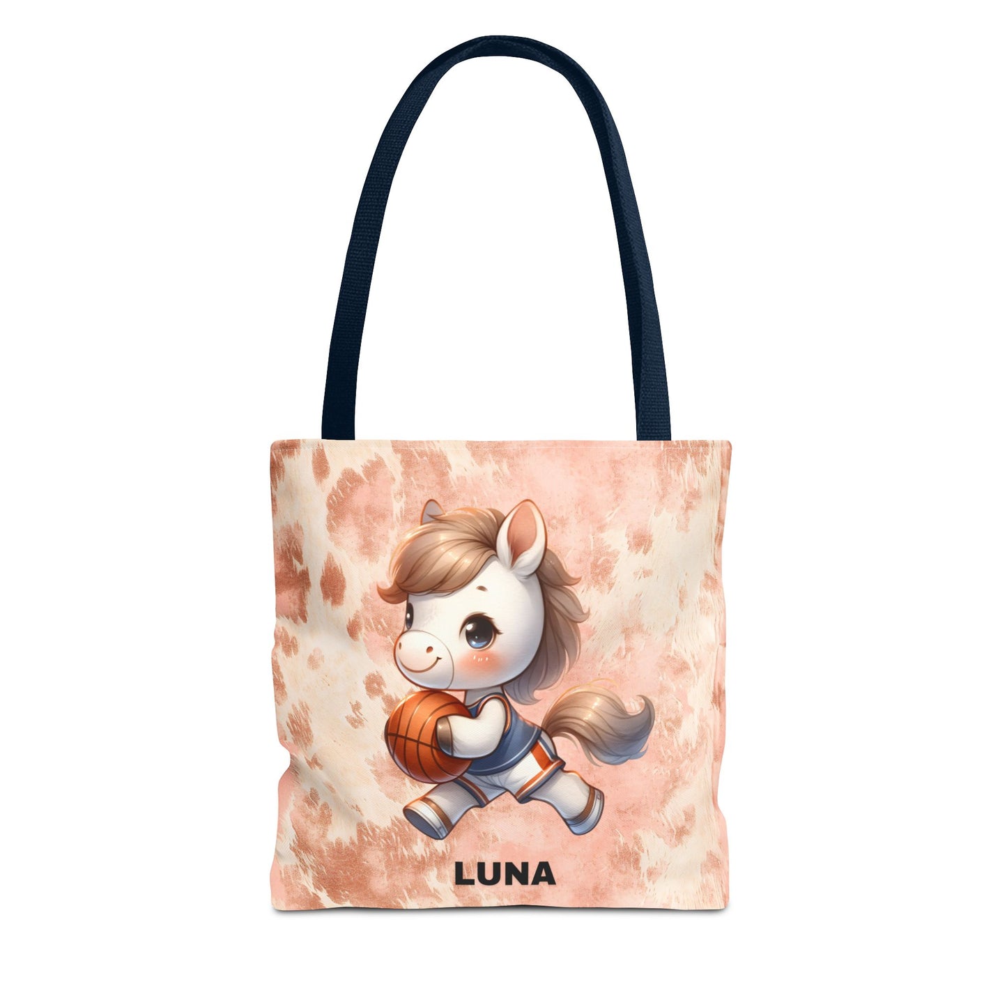 Personalized Cute Horse Basketball Tote Bag