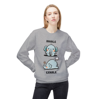 Cute Elephant Inhale & Exhale Sweatshirt