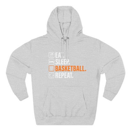 Eat Sleep Basketball Repeat Icon Hoodie