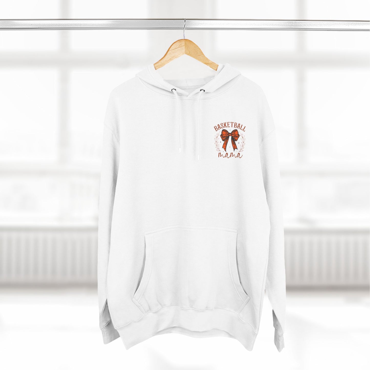 Personlised Name & Number Basketball mama Ribbon Hoodie