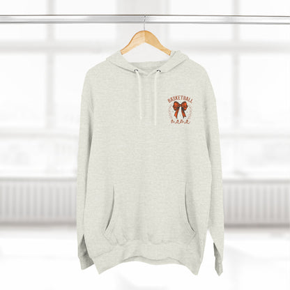 Personlised Name & Number Basketball mama Ribbon Hoodie