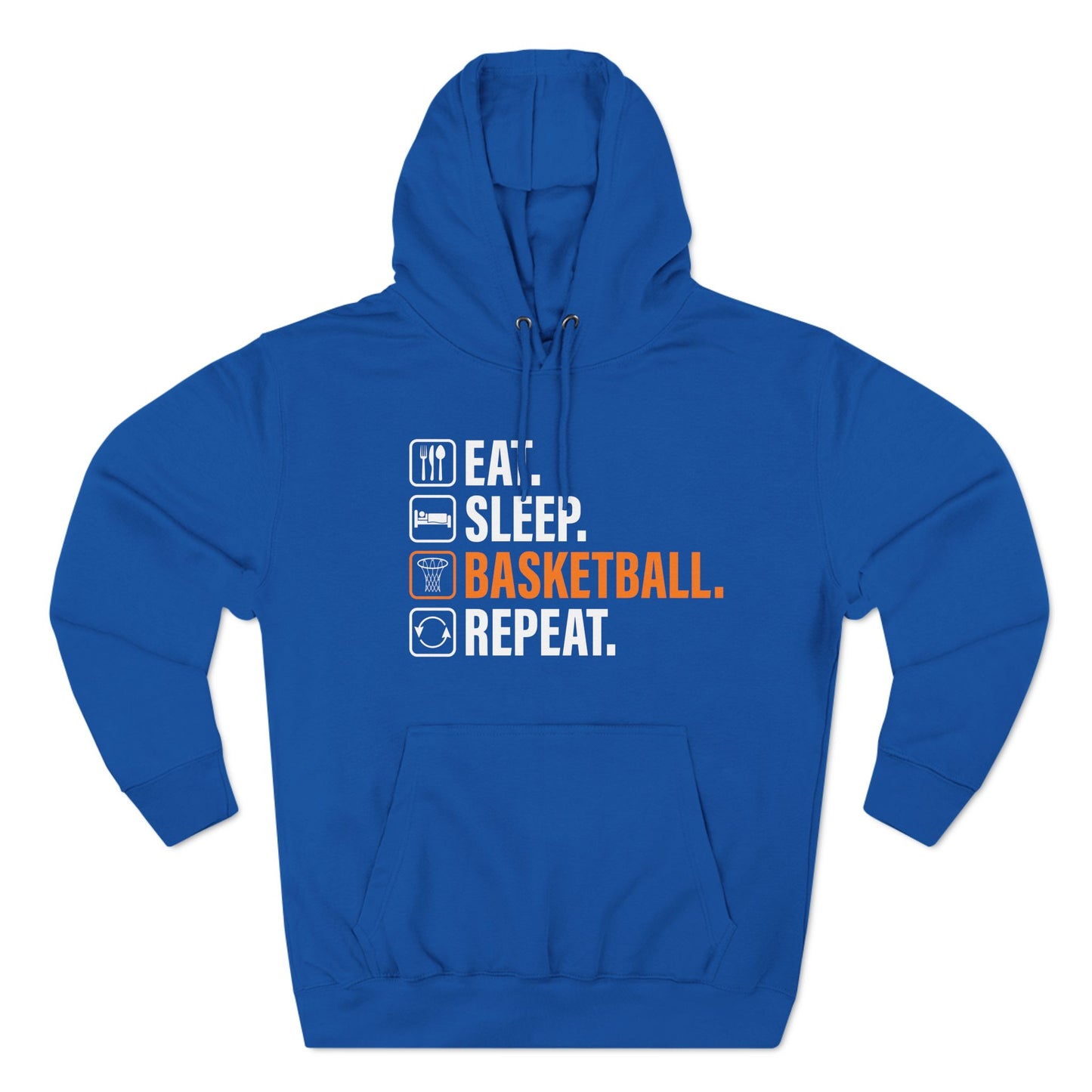 Eat Sleep Basketball Repeat Icon Hoodie