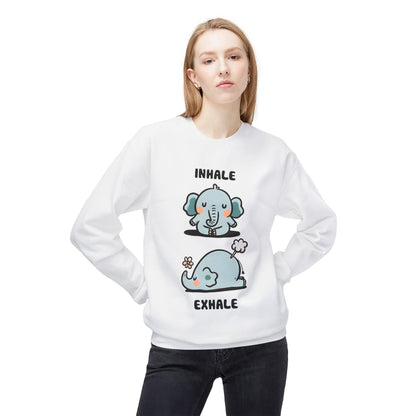 Cute Elephant Inhale & Exhale Sweatshirt