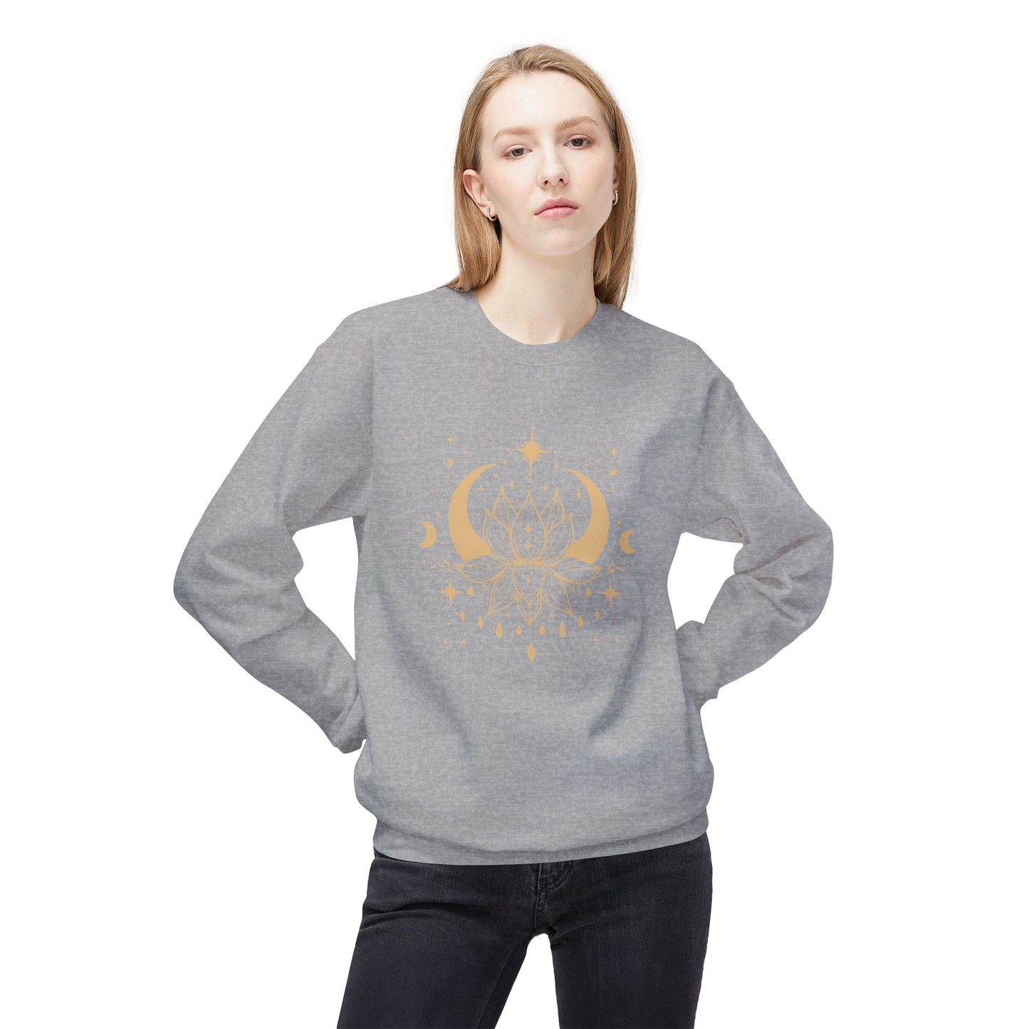 Mandala Lotus and Moon Hoodie