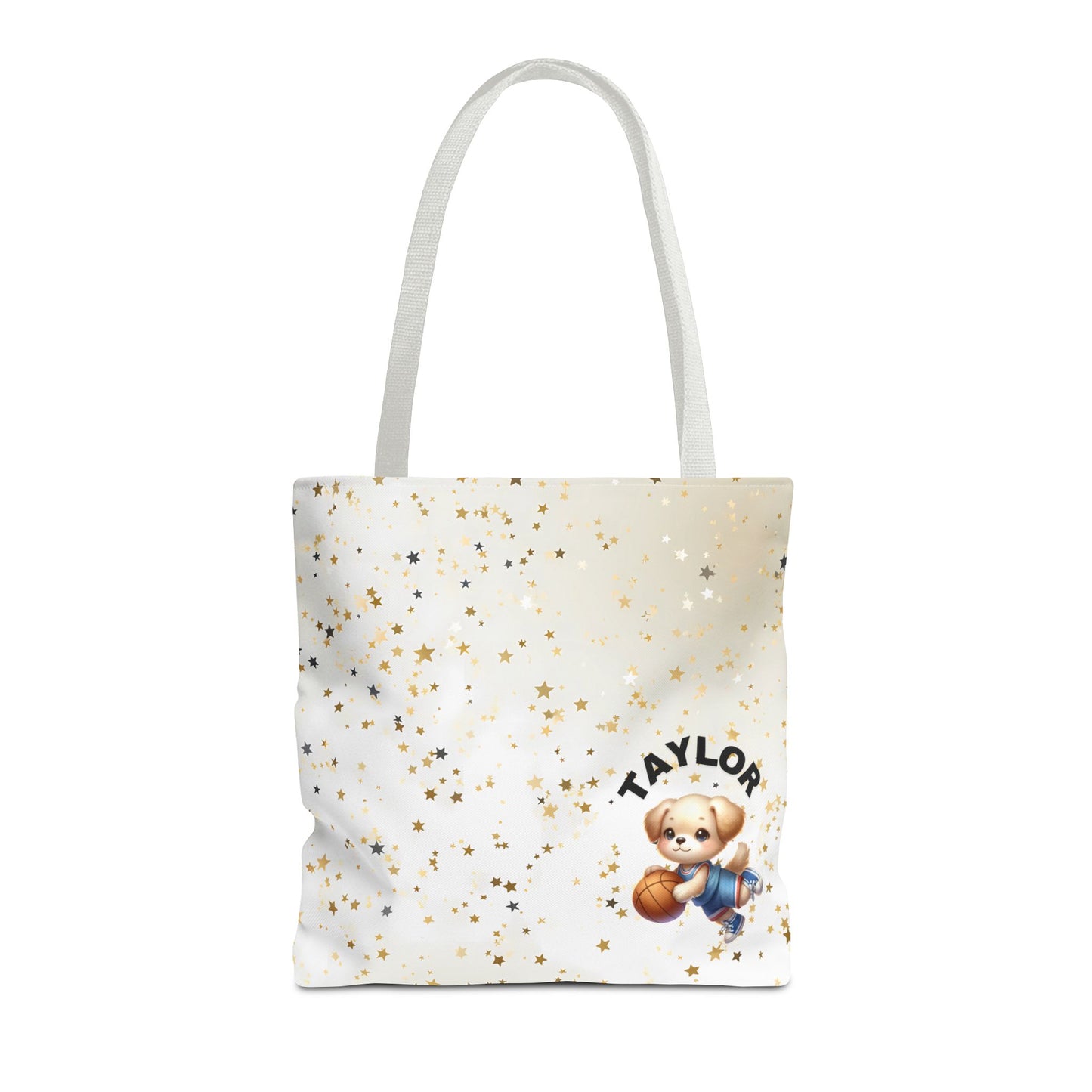 Born to play Basketball Personalised Tote Bag scattered gold star