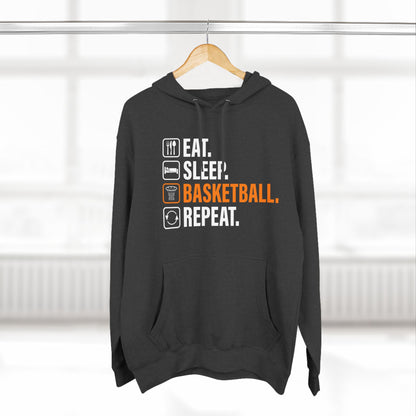 Eat Sleep Basketball Repeat Icon Hoodie