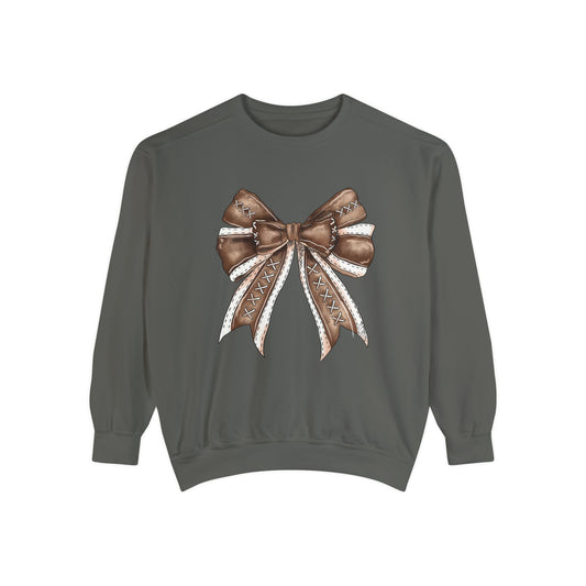 MAMA Football Ribbon Bow Sweatshirt