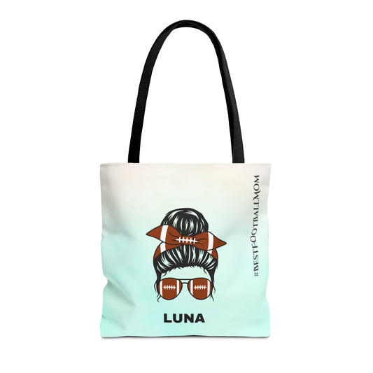 Personalized Funny Best Football Mom Tote Bag