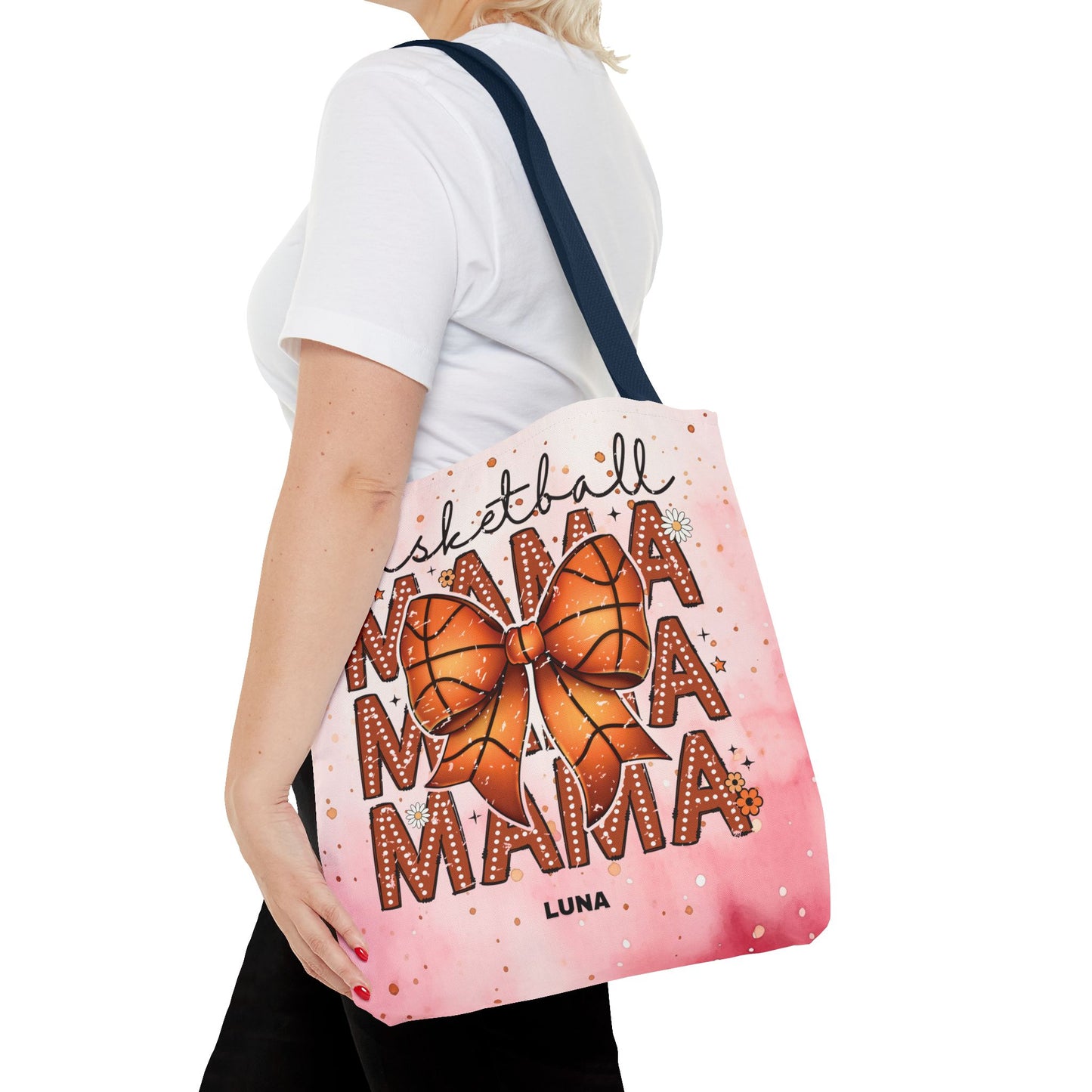 Personlized Name Sweet Basketball Mama Tote Bag