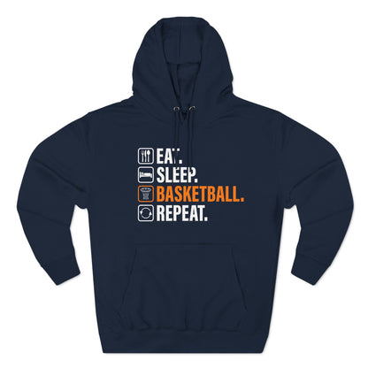 Eat Sleep Basketball Repeat Icon Hoodie