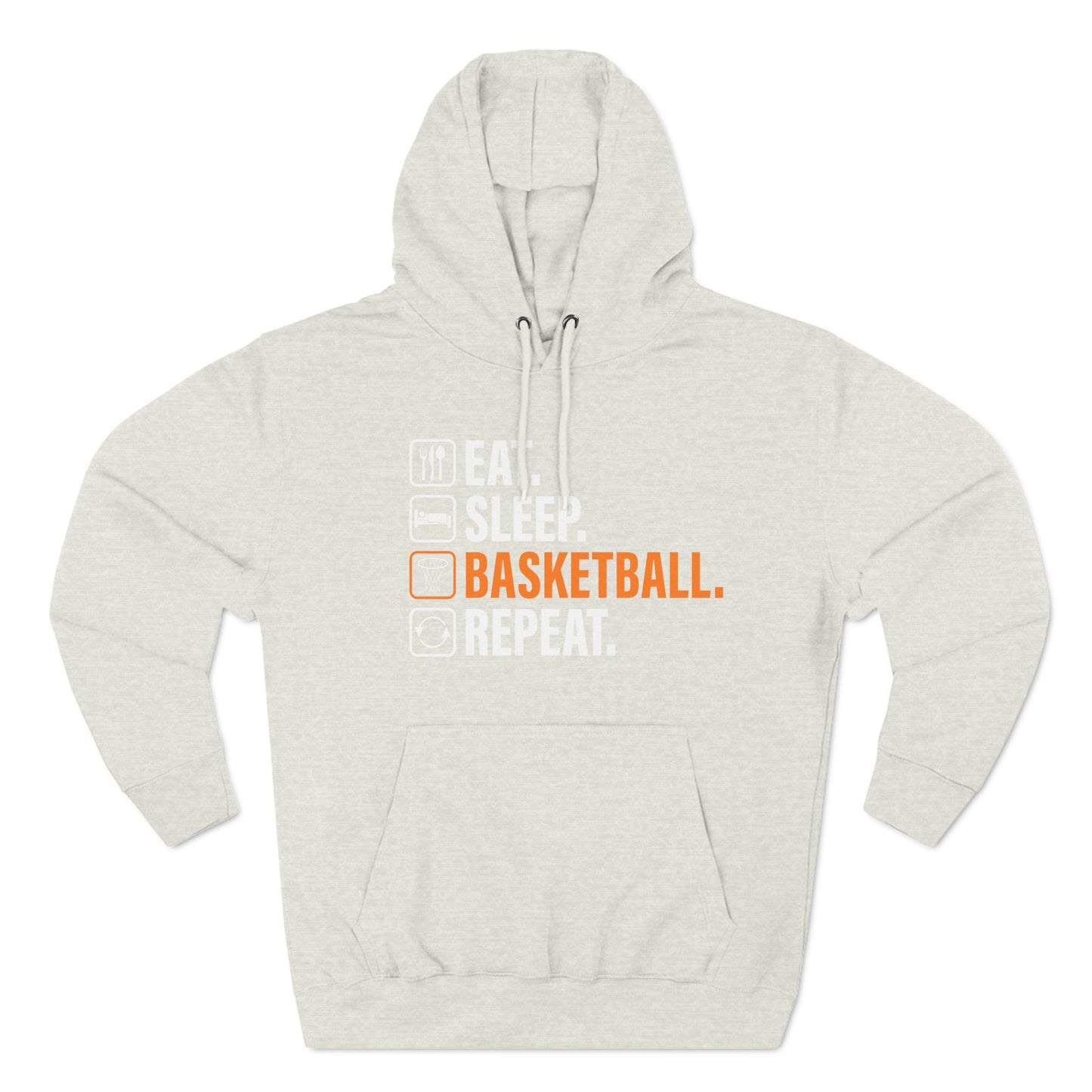 Eat Sleep Basketball Repeat Icon Hoodie