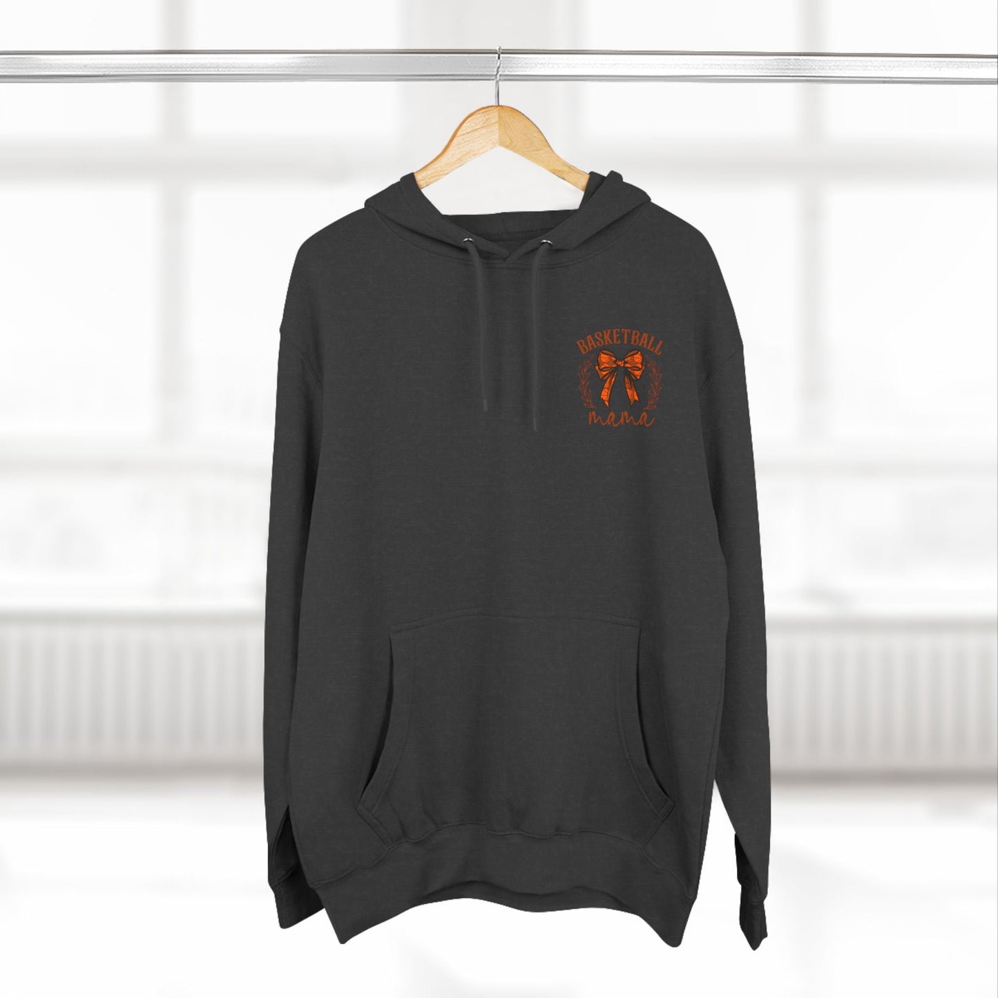 Personlised Name & Number Basketball mama Ribbon Hoodie