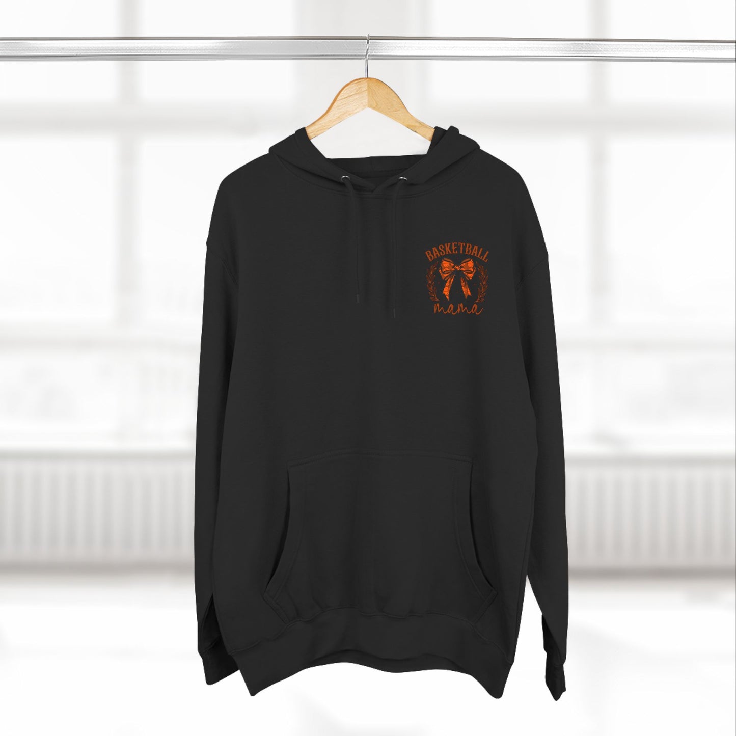 Personlised Name & Number Basketball mama Ribbon Hoodie