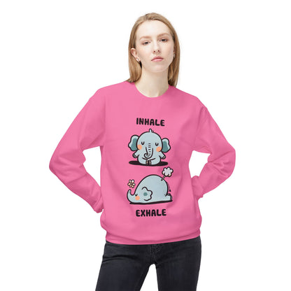 Cute Elephant Inhale & Exhale Sweatshirt