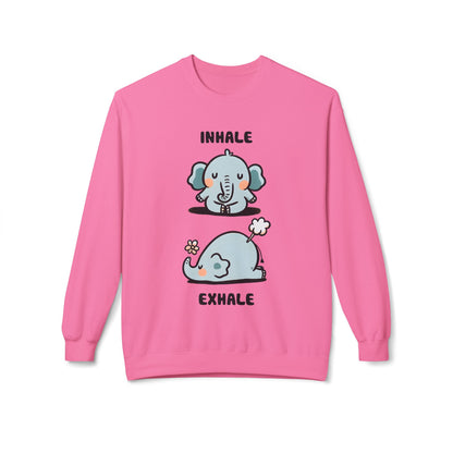 Cute Elephant Inhale & Exhale Sweatshirt