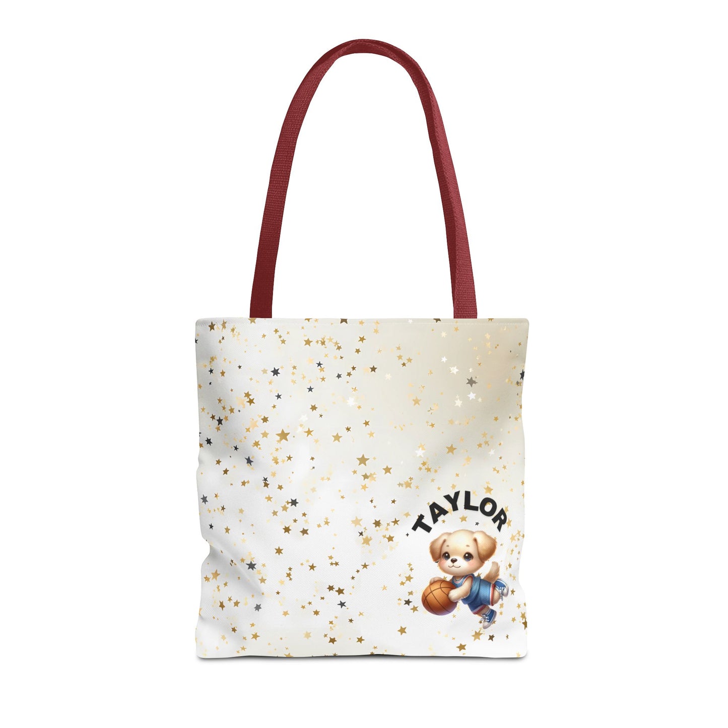 Born to play Basketball Personalised Tote Bag scattered gold star