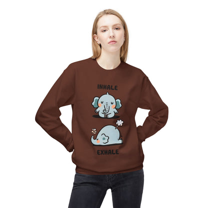 Cute Elephant Inhale & Exhale Sweatshirt