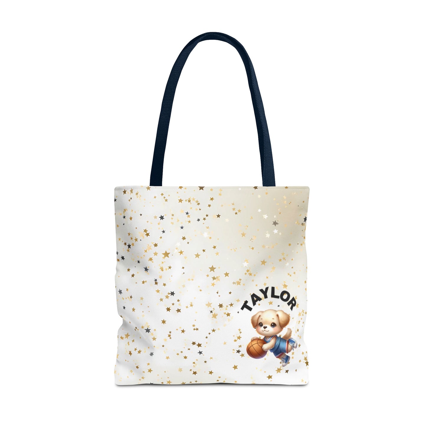 Born to play Basketball Personalised Tote Bag scattered gold star