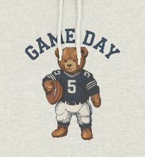 Cute Bear Game Day Football Hoodie